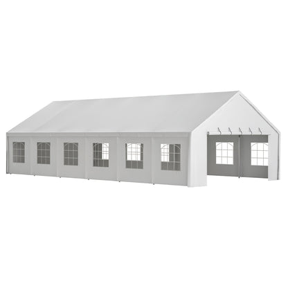 20×40/20×20/16×32 Feet Heavy Duty Party Tent, Large Wedding Event Canopy with Removable Side Walls - Outdoor Gazebo Style Commercial Shelter for Sports Events, Bleachers & Carports