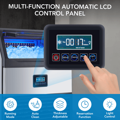 Countertop Ice Maker with Smart Control Panel, Durable and Stylish Design for High-Efficiency Ice Production