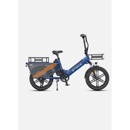 heavy-duty cargo electric bike features a 750W mid-drive motor, torque sensor technology, and 1140W peak power for high-capacity hauling.