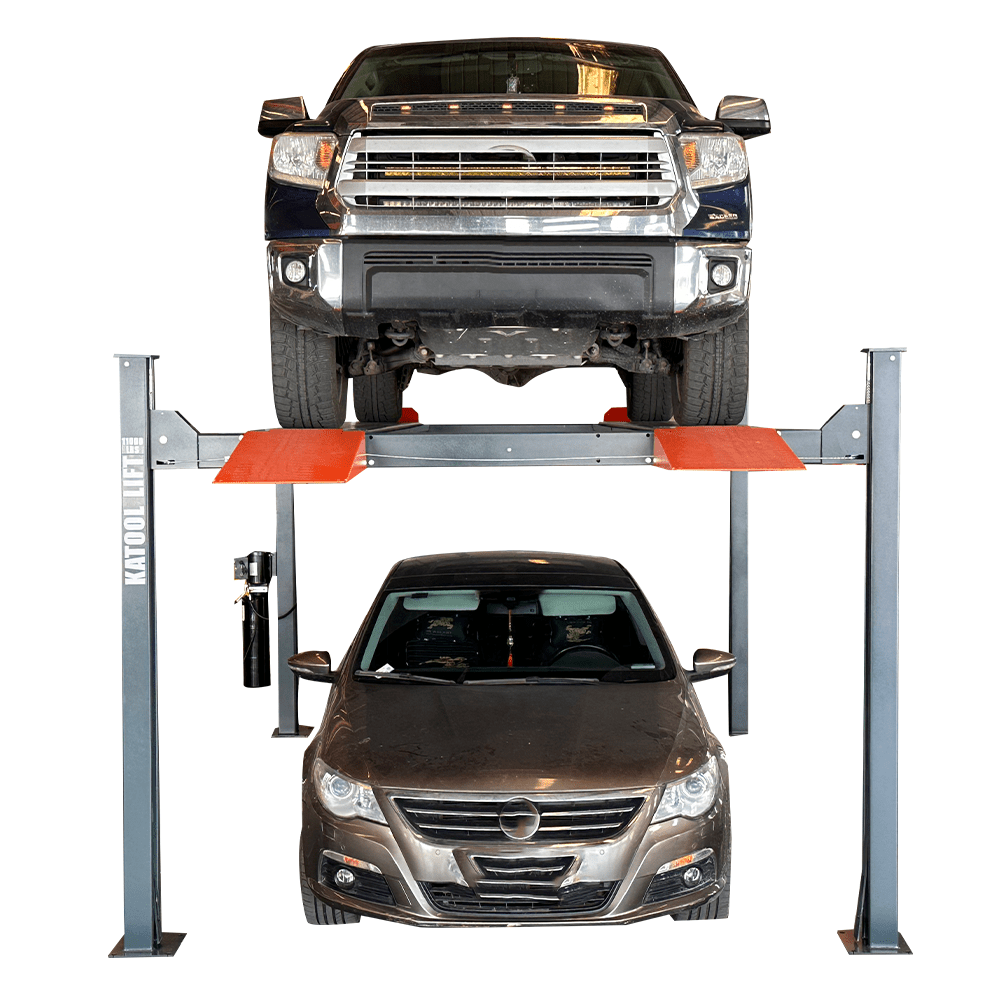 11,000 Lbs 3.0HP 4 Post Car Lift Heavy Duty Four Post Auto & Truck Hoist, 84.5” Max Height 110V Hydraulic System