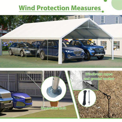 20×40/20×20/16×32 Feet Heavy Duty Party Tent, Large Wedding Event Canopy with Removable Side Walls - Outdoor Gazebo Style Commercial Shelter for Sports Events, Bleachers & Carports