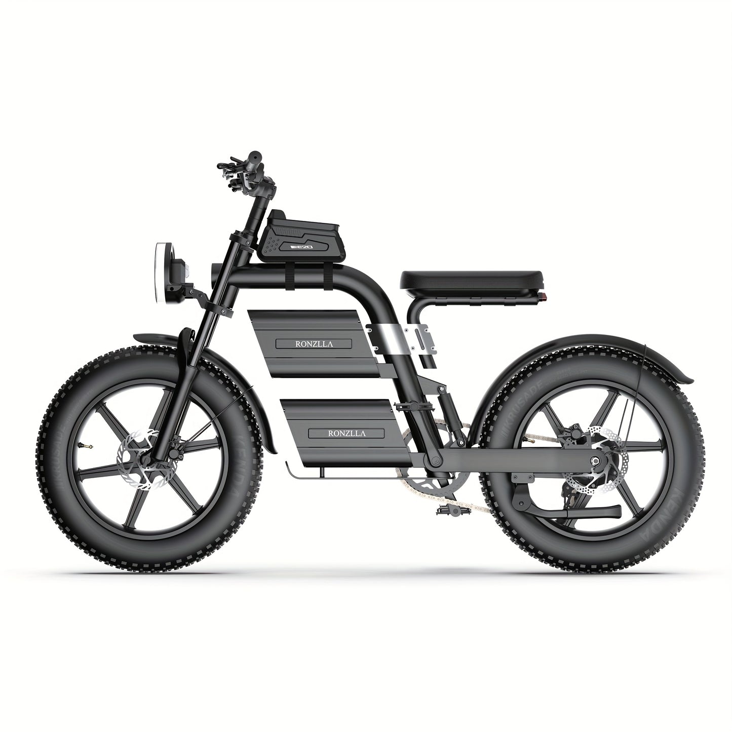 Electric Dirt Bike For Adults - 60V Fast Speed Commuter EBike With 20Ah*2 Battery, 93 Mile Long Range Motorcycle, All-Terrain Fat Tires, Full Suspension, Smart Display, USB Port, Storage Bag, Hydraulic Brakes. Perfect Gift For Christmas & New Year.