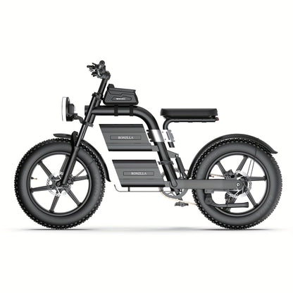 Electric Dirt Bike For Adults - 60V Fast Speed Commuter EBike With 20Ah*2 Battery, 93 Mile Long Range Motorcycle, All-Terrain Fat Tires, Full Suspension, Smart Display, USB Port, Storage Bag, Hydraulic Brakes. Perfect Gift For Christmas & New Year.