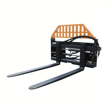 Heavy Duty Adjustable Skid Steer Pallet Forks 4000LB 48'' Anti-Slip Tines for Farm & Industrial Use