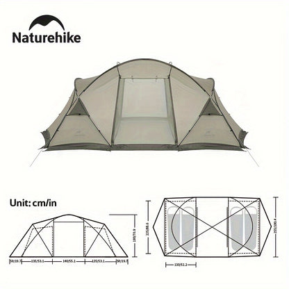 Naturehike Two Bedrooms and One Living Room Tent Lightweight Outdoor Camping Gear Large Space Tent