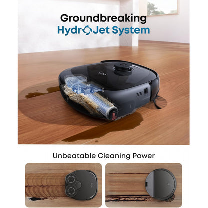 eufy Like-New E25 Omni Robot Vacuum and Mop Combo, HydroJet System, 20, 000Pa Turbo Suction, Zero-Tangle Design, Edge-to-Corner Deep Cleaning, Auto-Empty & Self-Cleaning All-in-One Station (Renewed)