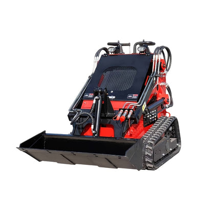 Mini Skid Steer Loader -13.5 HP Engine, Compact Track LoaderCompact Track Loader for Efficient Snow Clearing, Multi Functional Bulldozer Shovel Engineering Vehicle for Farms Gardens Park Roads Factories