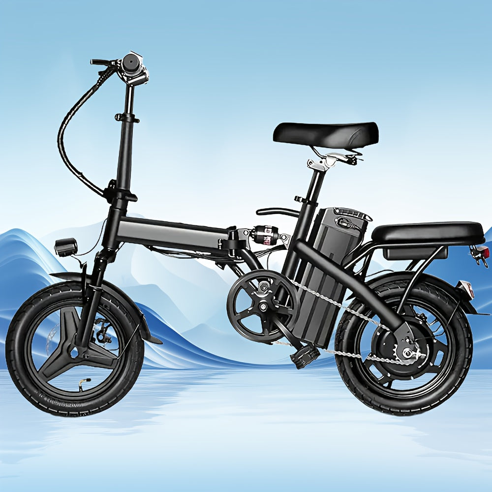 00W - Long-Range Commuter Electric Scooter with 48V Battery, 20-Mile Range, 19MPH Top Speed, 14" Fat Tires, 200lbs Max Load Capacity, Shock-Absorbing Seat, and Foldable Design for Adults