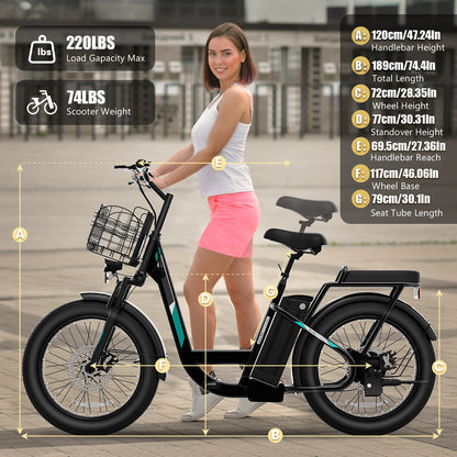 Adults Off-Road Electric Scooter with Seats, 500W Motor & 7800mAh Lithium Battery, 30Miles Range & 20MPH Top Speed E Scooter for Commuting, 20" X 3" Off-Road Tires, Front Shock Absorber, Adjustable Electric Scooter for Adults