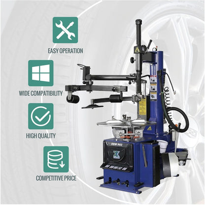 XK 2.0 Horsepower Automatic Tire Changer Tire Machine Wheel Changers Machine Rim Balancer Combo 960 690 with 36 Month Part Replacements