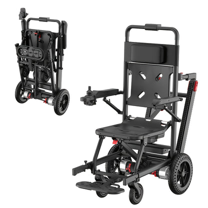 Nihhcune 15 Miles Long Endurance, Adult Intelligent Electric Wheelchair, Intelligent Controller, Stair Climber, Lightweight, One-step Folding And Unfolding, Can Be Put In The Trunk, High-power Motor, Strong Climbing Force, Anti-rollover Device
