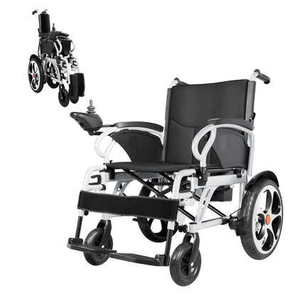 Aluminum Alloy Frame Electric Wheelchair, 24V 20Ah Lithium Battery, 500W Motor, 400 Lbs Weight Capacity, 17-inch Wheels, Foldable with Dual Brakes, And Thickened Integrated Backrest