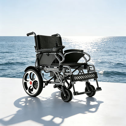 500W 20Ah Easy Foldable Electric Wheelchair Electromagnetic Braking 15miles Range, 400lbs Capacity 0060C