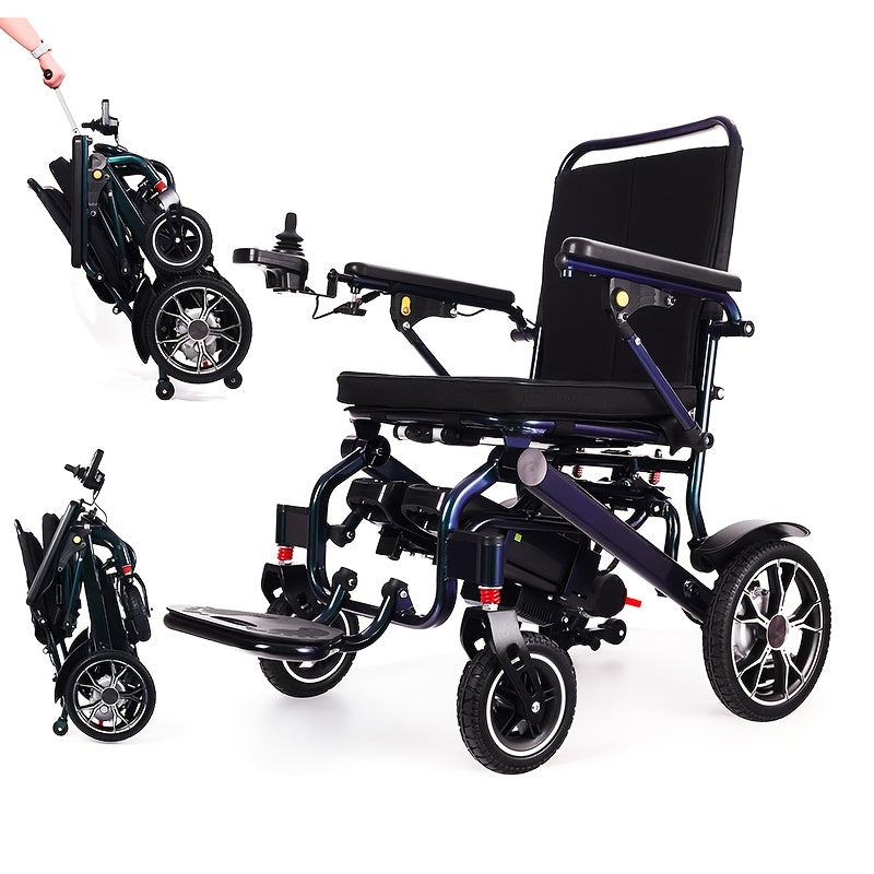 Upgrade Electric Wheelchair for Adults, Ergonomic Design Lumbar Protection Power Wheelchairs, Lightweight Foldable Motorized Wheel Chairs for Seniors, Airline Approved, 18.5" Wide Seat