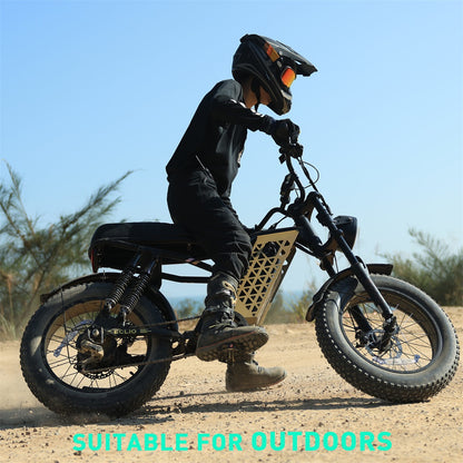 20×4'' FAT Tires & LCD Display,749W Ebike 20mph with 48V 13Ah Removable Battery，Eclio F02 Electric Bike for Adults, Front Headlight & Disc Brakes,7-Speed Dual Suspension Conquer Trails,Supports 330lbs,Ideal for Commuting & Urban Leisure Riding