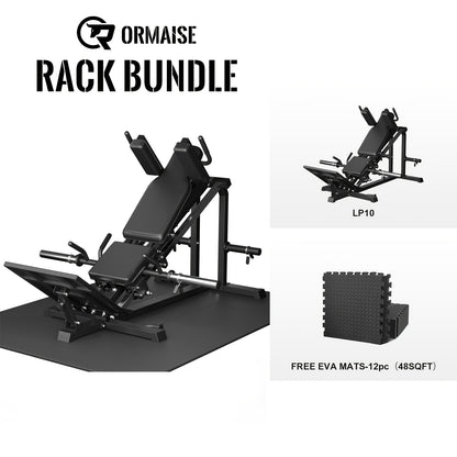 Compact Leg Sled Machine, Leg Press Machine Capacity 900lbs, Hack Squat Machine Combo, Calf Raise Home Gym