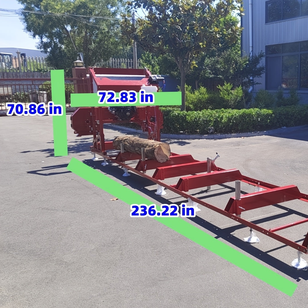 32in Portable Sawmill 420cc Gas Engines with E-Start Band Saw