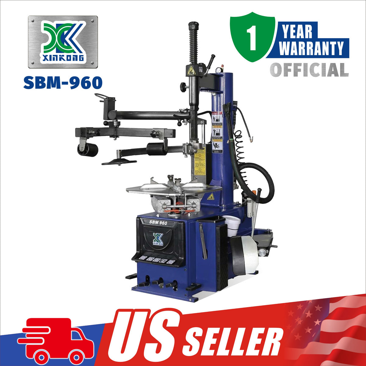 XK 2.0 Horsepower Automatic Tire Changer Tire Machine Wheel Changers Machine Rim Balancer Combo 960 690 with 36 Month Part Replacements