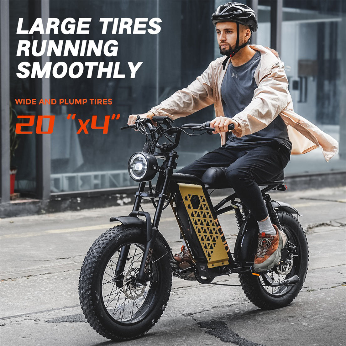 20×4'' FAT Tires & LCD Display,749W Ebike 20mph with 48V 13Ah Removable Battery，Eclio F02 Electric Bike for Adults, Front Headlight & Disc Brakes,7-Speed Dual Suspension Conquer Trails,Supports 330lbs,Ideal for Commuting & Urban Leisure Riding