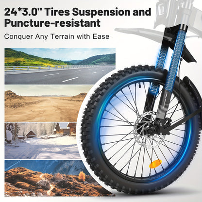 lectric Bike, Electric Dirt Bike, Electric Bike for Adults - 19MPH 80-Mile Range Commuter E-Bike with 48V 30AH Removable Battery, Sleek Design, Sturdy Build, Adult Commuters, Ebike