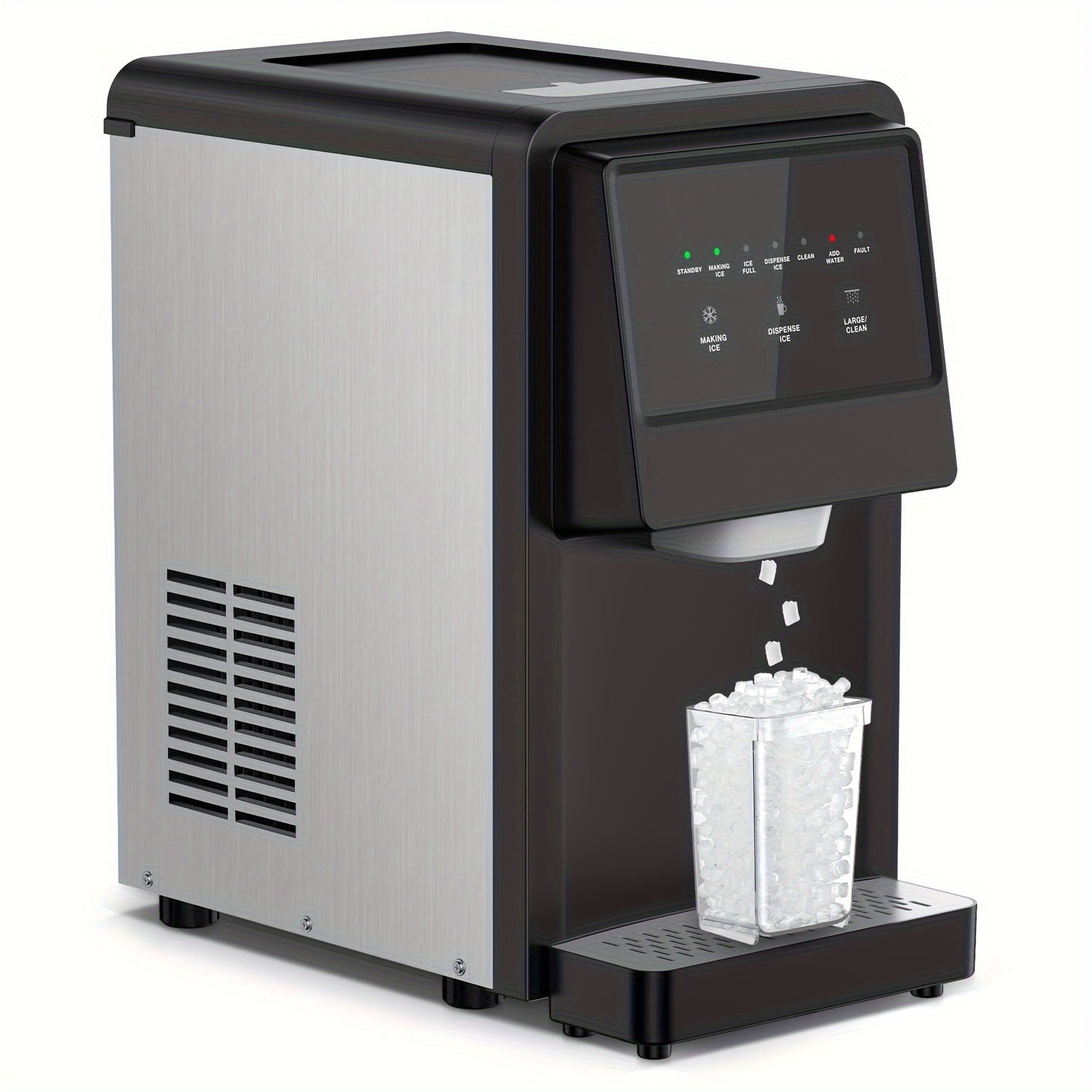 55 Lb. Daily Production Nugget Ice Cubes Countertop Ice Machine