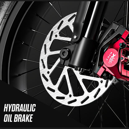 S900 Electric Mountain Bike 60 V 30 Ah Hydraulic Oil Brake 7 Speed Gears 20 X 4.0 Wide Tyre Double Shoulder Shock Absorber Adult Mountain Electric Motorcycle Bike