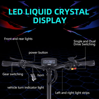 High-powered Electric Scooter With Seat | Top Speed of 19 Mph, 700W Motor, Supports Dual Charger Charging, Ultra-long 60-mile Range, 60V38AH Lithium Battery, 11-inch Off-road Tires, Adult Electric Scooter