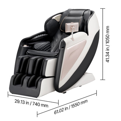 Full Body Massage Chair, 3D Zero Gravity Recliner with SL Track, 18 Auto Modes, Heat, Foot Rollers, Armrest Control, LCD Display, 36 Airbags, Retractable Footrest