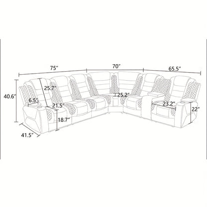 lack Beige Breathable Leather Sofa, Living Room Multifunctional Lounge Chair Sofa Set Suitable for Living Room, Villa, Apartment, Office, Special Price Sofa Bed, Multi Person Long Sofa, Lazy Sofa Set with Hidden Storage Function