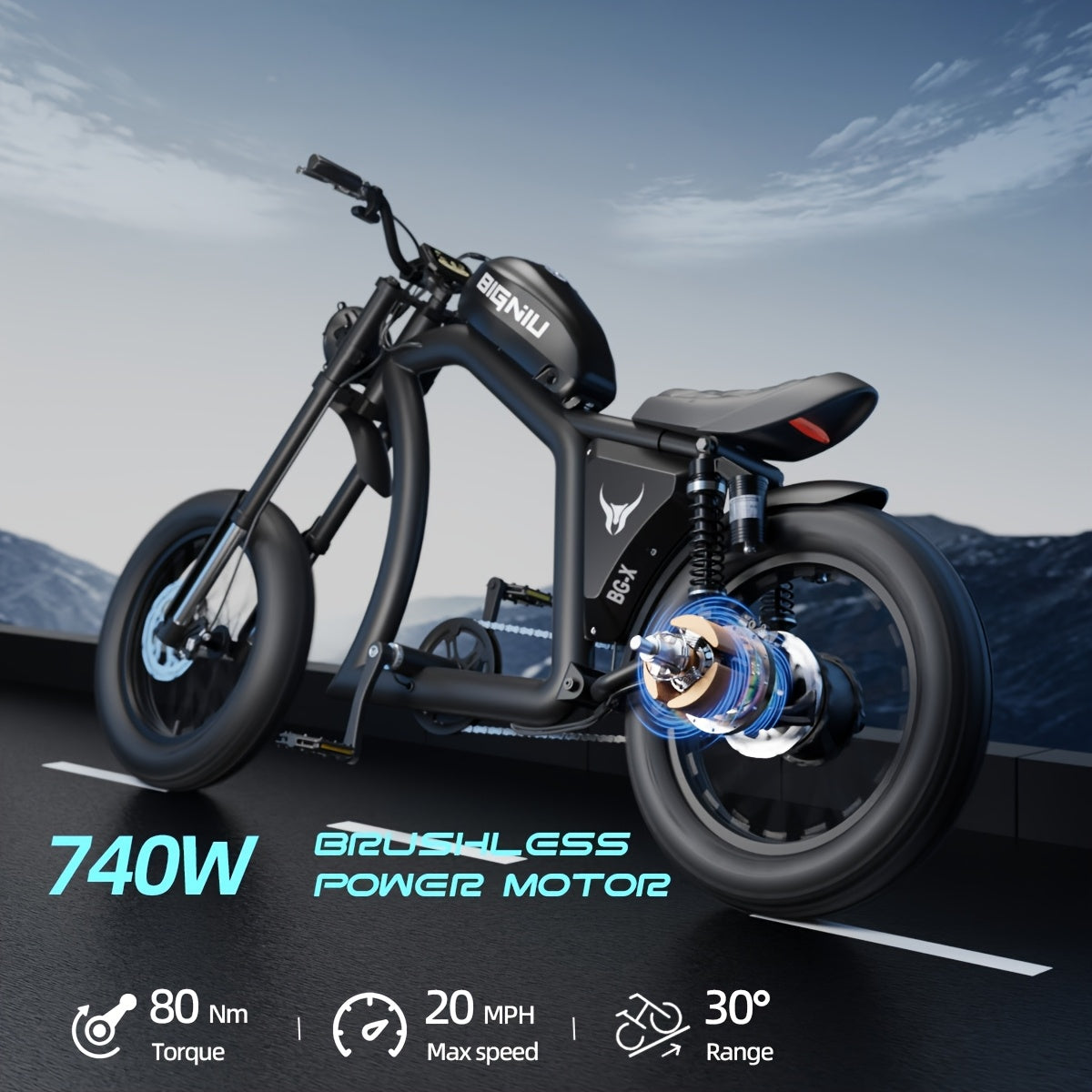 BIGNIU BG-X Electric Bike Brushless Motor 48V/31.5Ah High-capacity Up to 40 Miles Dual Suspension Electric Bike EBike Front/Rear Turn Signal