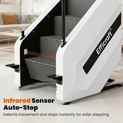 EFFICRAFT Stair Stepper Machine with LED Screen, Commercial Grade Stair Climber, Continuous Climbing Exercise Machine for Cardio, 15 Speed Levels Stair Master, 15-164 Steps/Min