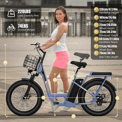 Adults Off-Road Electric Scooter with Seats, 500W Motor & 7800mAh Lithium Battery, 30Miles Range & 20MPH Top Speed E Scooter for Commuting, 20" X 3" Off-Road Tires, Front Shock Absorber, Adjustable Electric Scooter for Adults