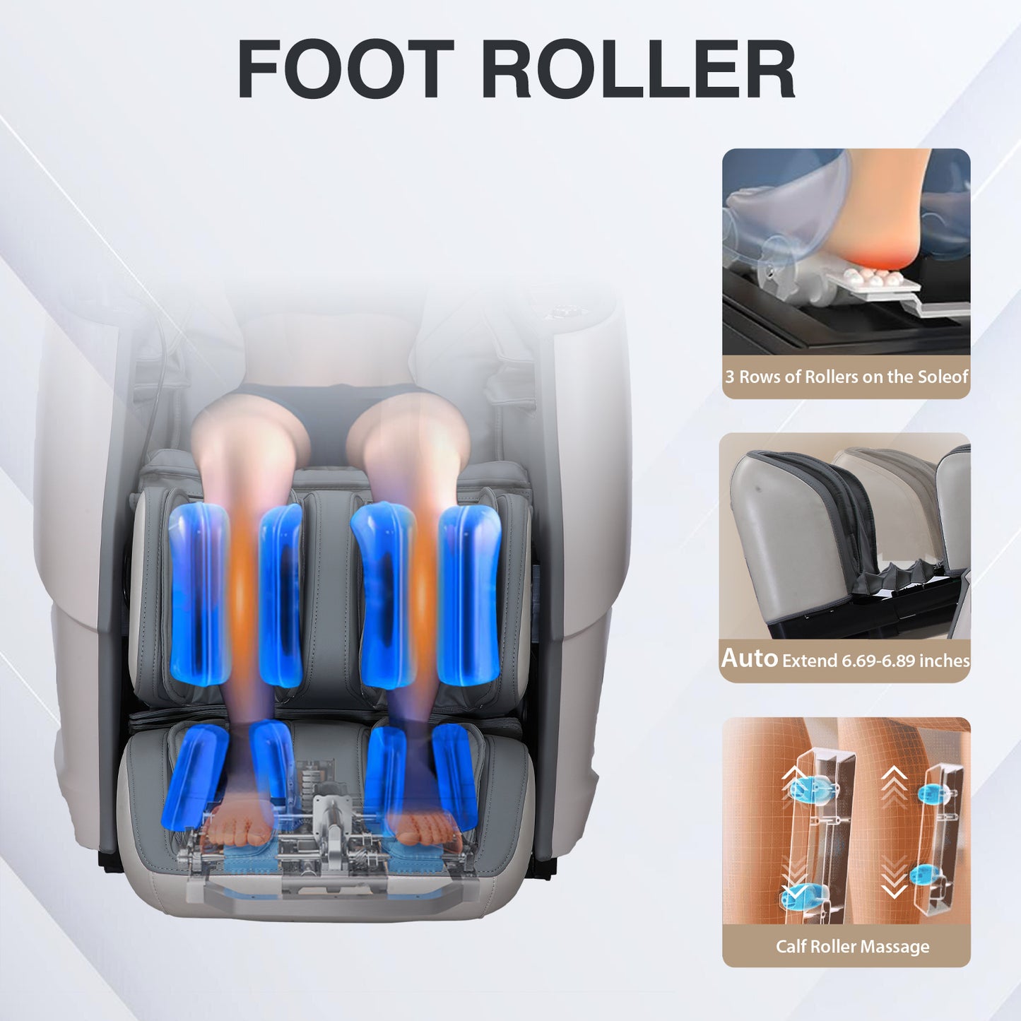 Upgraded Version 4D Massage Chair Zero Gravity | Full Body Massage Chair and Recliner AI Voice Control Automatic Leg Rest Calf and Foot Roller Heating