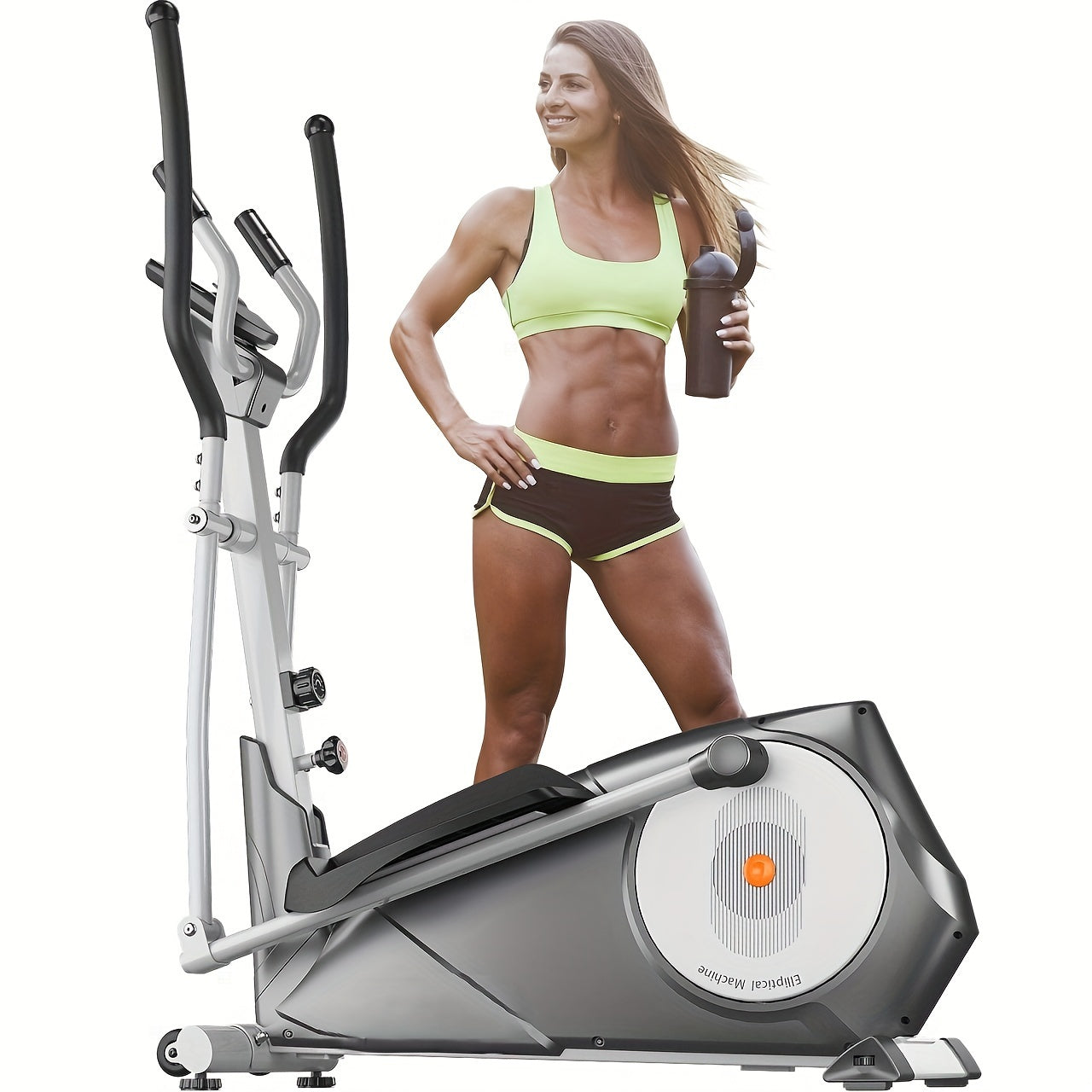 Elliptical Trainer, a Home Elliptical with an Ultra-quiet Magnetic Resistance System, Featuring 16 Resistance Levels, a Foldable Home Elliptical with an LCD Display, a Christmas Gift for Family and Friends