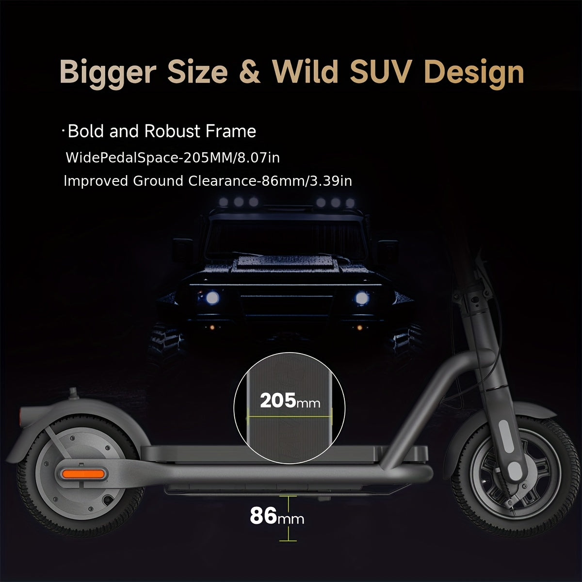 NAVEE N65I Electric Scooter for Adults, Featuring 10" Tires, a Foldable Design, App Control, And a Carbon Fiber Riser , Ideal for Black Friday And Christmas Presents