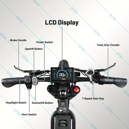 lectric Bike, Electric Dirt Bike, Electric Bike for Adults - 19MPH 80-Mile Range Commuter E-Bike with 48V 30AH Removable Battery, Sleek Design, Sturdy Build, Adult Commuters, Ebike