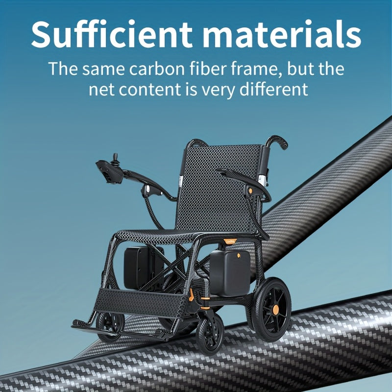 Intelligent Electric Wheelchair Made Of 100% Carbon Fiber Material Lightweight And Portable with A Range Of 25 Miles One-step Folding And Installation-free Design Electric Wheelchair for The Elderly Capable Of Bearing 330.69LB Mother's Day