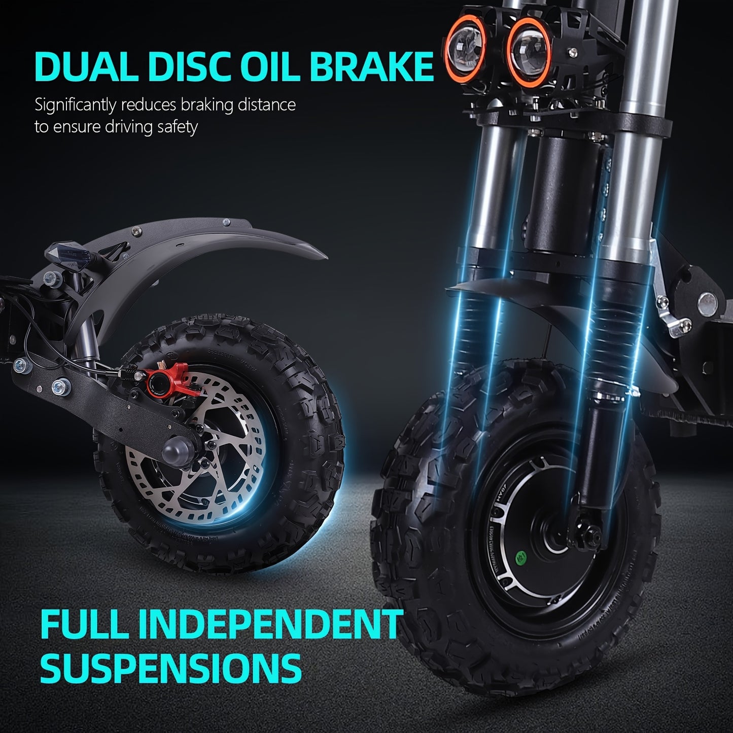 High-powered Electric Scooter With Seat | Top Speed of 19 Mph, 700W Motor, Supports Dual Charger Charging, Ultra-long 60-mile Range, 60V38AH Lithium Battery, 11-inch Off-road Tires, Adult Electric Scooter