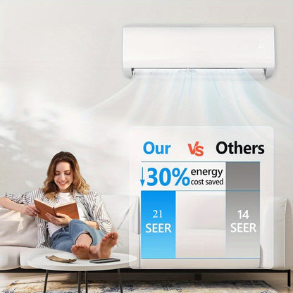 24000 BTU Mini Split Air Conditioner with Inverter Technology, 21 SEER, 230V/ 60Hz, Washable Air Filter, Quiet Cooler and Heater, Smart Operation, Perfect for Home, Bedroom