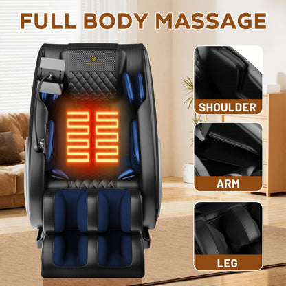 BILITOK Massage Chair Zero Gravity Full Body With Heating And Wireless Speaker