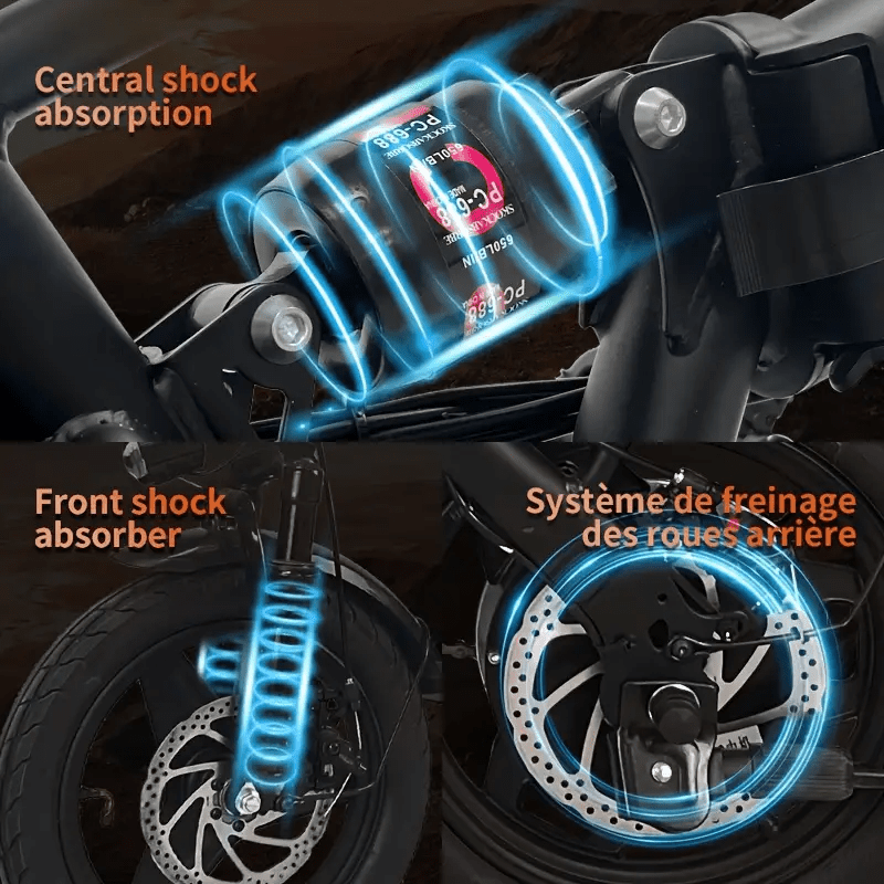 00W - Long-Range Commuter Electric Scooter with 48V Battery, 20-Mile Range, 19MPH Top Speed, 14" Fat Tires, 200lbs Max Load Capacity, Shock-Absorbing Seat, and Foldable Design for Adults