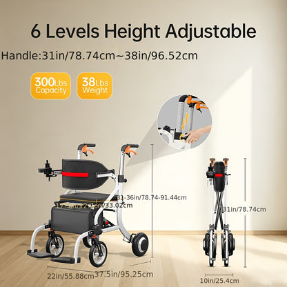 Has A Long Range Of 20 Miles, An Intelligent Electric Wheelchair for Adults, Intelligent Controller, Lightweight, One-step Folding And Unfolding, Can Be Put In The Trunk, High-power 500W Motor, Strong Climbing Force