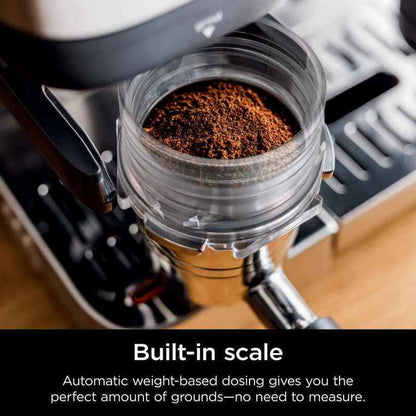 Luxe Café Premier Series Espresso Machine, Drip Coffee, Cold Brew, Grinder, Tamper, Frother, Silver - Certified Refurbished