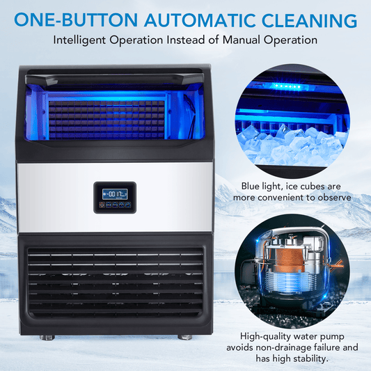 Countertop Ice Maker with Smart Control Panel, Durable and Stylish Design for High-Efficiency Ice Production
