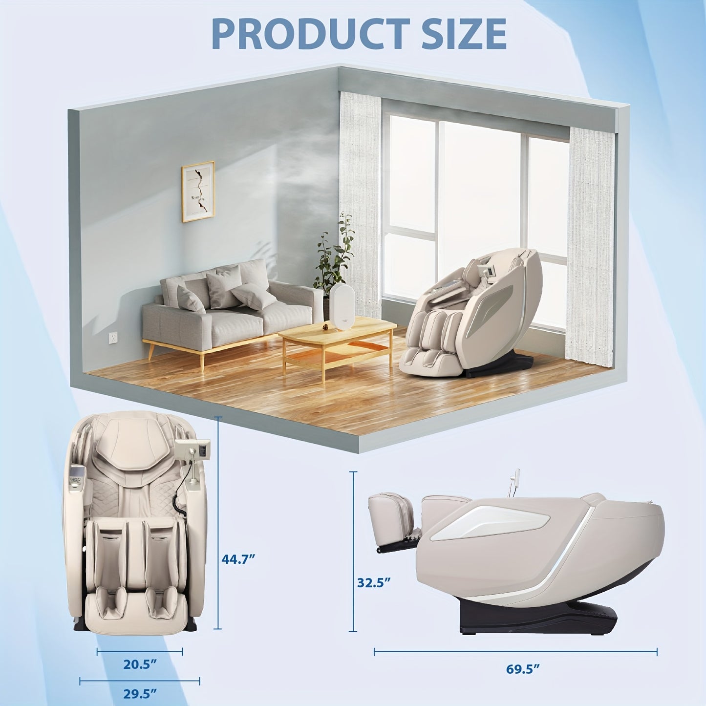 4D Full Body Massage Chair: Zero Gravity Massage Recliner SL Track with Heat, 15 Massage Modes