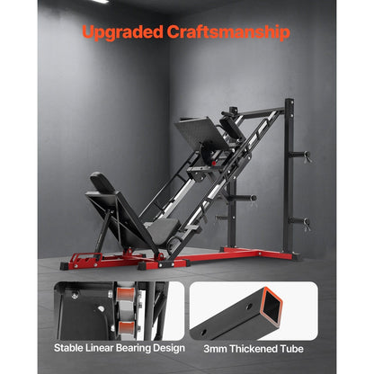 Leg Press Hack Squat Combo Machine Adjustable Lower Body Special Home Gym