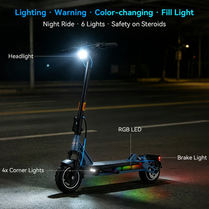 Electric Scooter 10inch 80Km Range 858Wh Battery Rated 1000W
