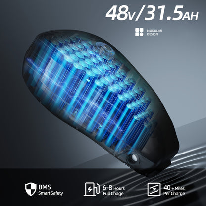 BIGNIU BG-X Electric Bike Brushless Motor 48V/31.5Ah High-capacity Up to 40 Miles Dual Suspension Electric Bike EBike Front/Rear Turn Signal