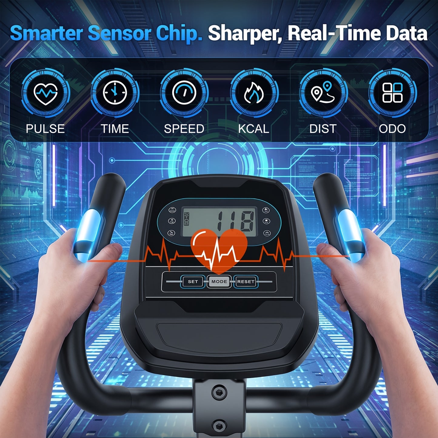 Elliptical Trainer, a Home Elliptical with an Ultra-quiet Magnetic Resistance System, Featuring 16 Resistance Levels, a Foldable Home Elliptical with an LCD Display, a Christmas Gift for Family and Friends