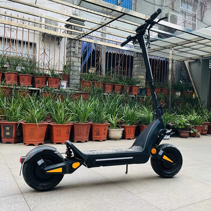DT06 Dual Motor 48 Miles Max Range Adult All-Terrain Electric Scooter, Suitable for City Use, Foldable, Lightweight, Stylish, And Shock-Absorbing Commuter Scooter